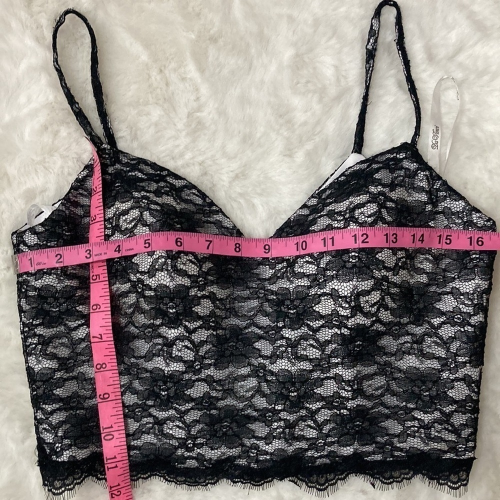Da Vinci Woman’s Camisole black and white  lace Size 10 NWOT - Picture 3 of 9